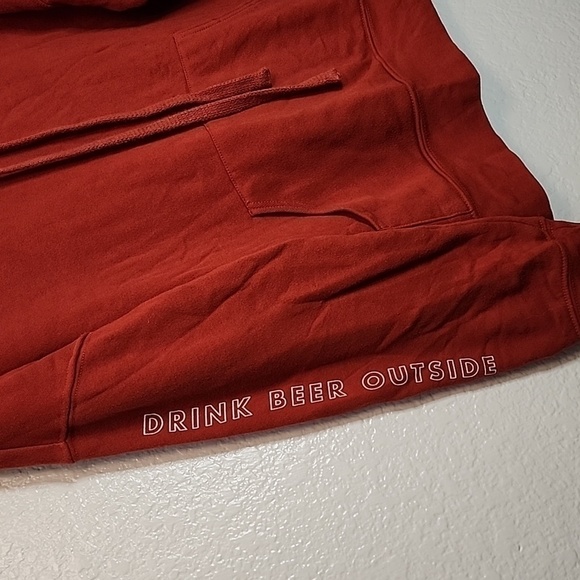 10 Barrel Brewing Drink Beer Outside Unisex Burnt Orange Hoodie Bend Oregon - Picture 3 of 6